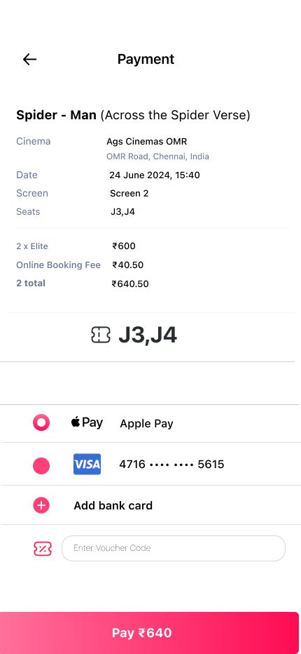 Payment Screen